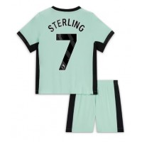 Fotballdrakt Barn Chelsea Raheem Sterling #7 Tredjedraktsett 2023-24 Kortermet (+ Korte bukser)